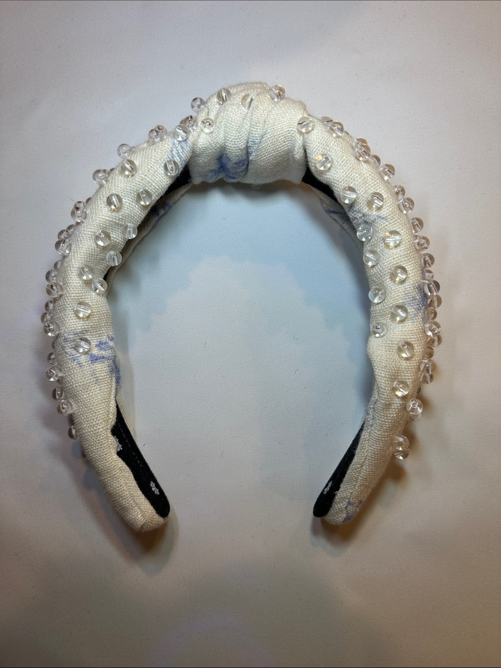 Rare Lele Sadoughi x Love Shack Fancy Clear Beaded Headband